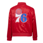NBA PHILADELPHIA 76ERS CLASSIC WOMEN'S SATIN JACKET (RED)