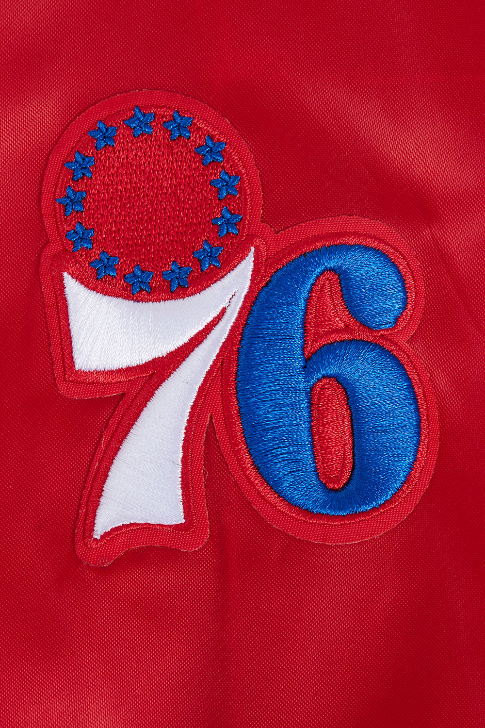 NBA PHILADELPHIA 76ERS CLASSIC WOMEN'S SATIN JACKET (RED)