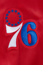 NBA PHILADELPHIA 76ERS CLASSIC WOMEN'S SATIN JACKET (RED)