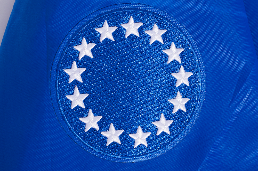 NBA PHILADELPHIA 76ERS CLASSIC BLOUSON EN SATIN POUR FEMME (BLEU ROYAL)