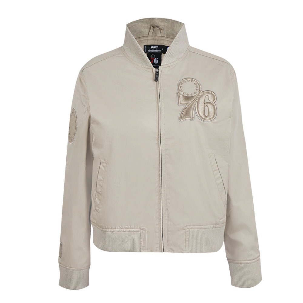 NBA PHILADELPHIA 76ERS NEUTRAL BLOUSON EN SERGÉ POUR FEMME (TAUPE)