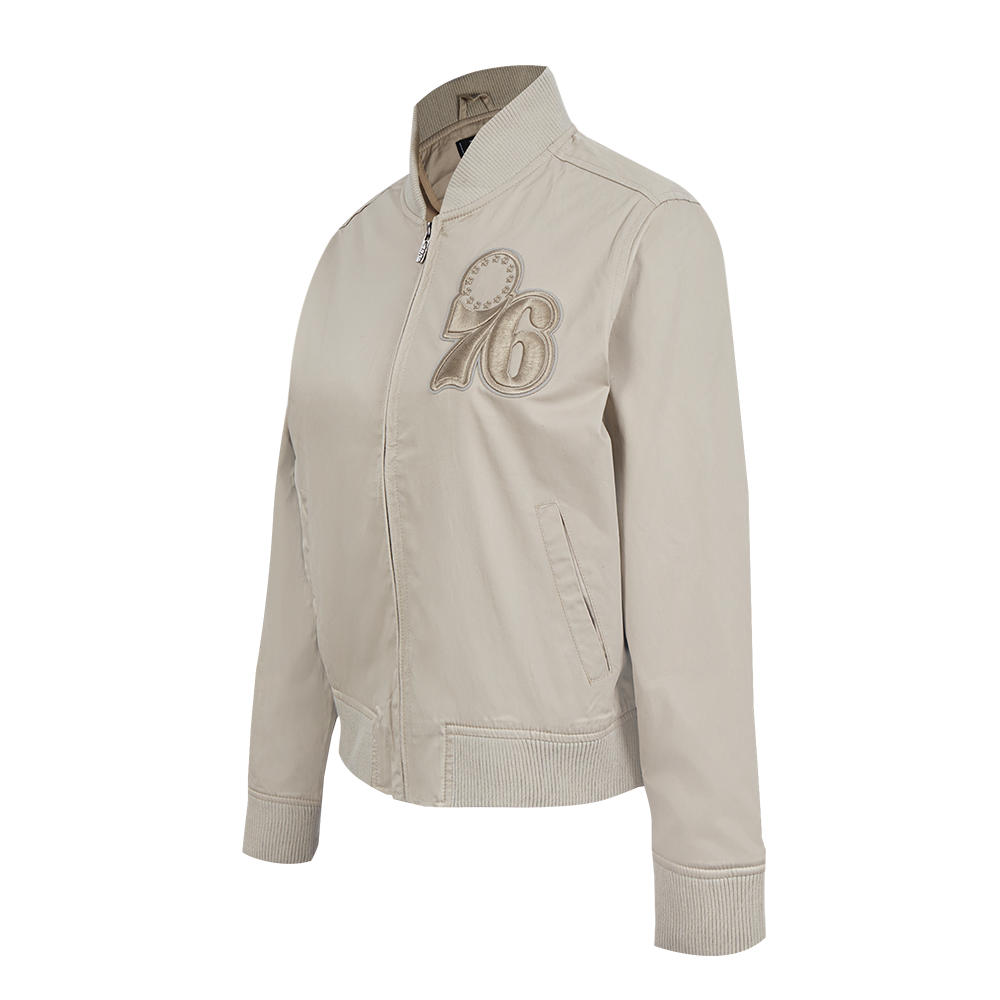 NBA PHILADELPHIA 76ERS NEUTRAL BLOUSON EN SERGÉ POUR FEMME (TAUPE)