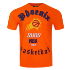 NBA PHOENIX SUNS OLD ENGLISH T-SHIRT POUR HOMME (ORANGE)