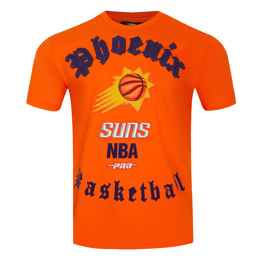 NBA PHOENIX SUNS OLD ENGLISH MEN'S TEE (ORANGE)