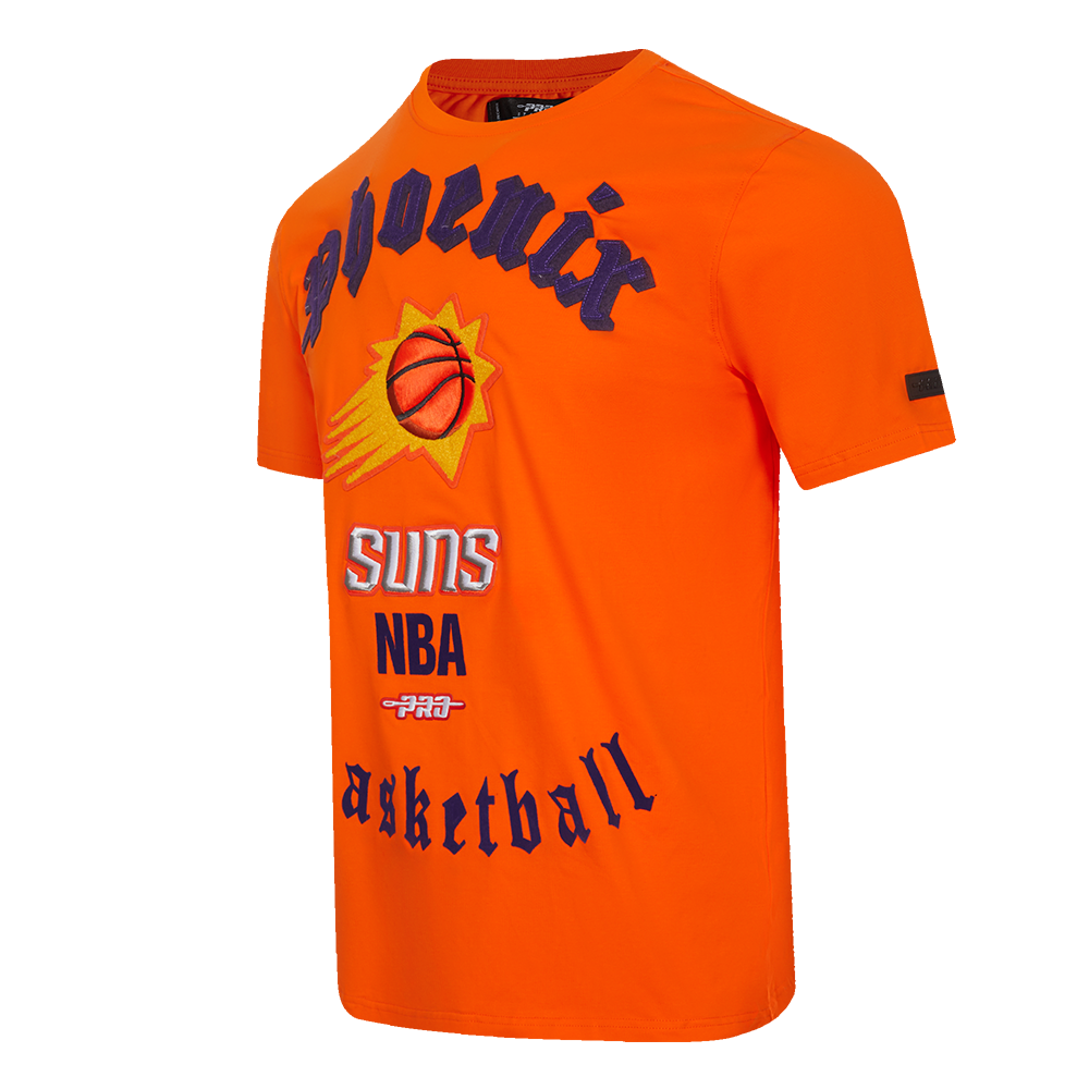 NBA PHOENIX SUNS OLD ENGLISH T-SHIRT POUR HOMME (ORANGE)