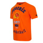 NBA PHOENIX SUNS OLD ENGLISH T-SHIRT POUR HOMME (ORANGE)