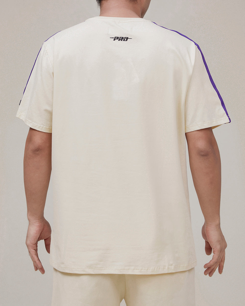 NBA PHOENIX SUNS RETRO CLASSIC MEN'S STRIPED TEE (EGGSHELL/ PURPLE)