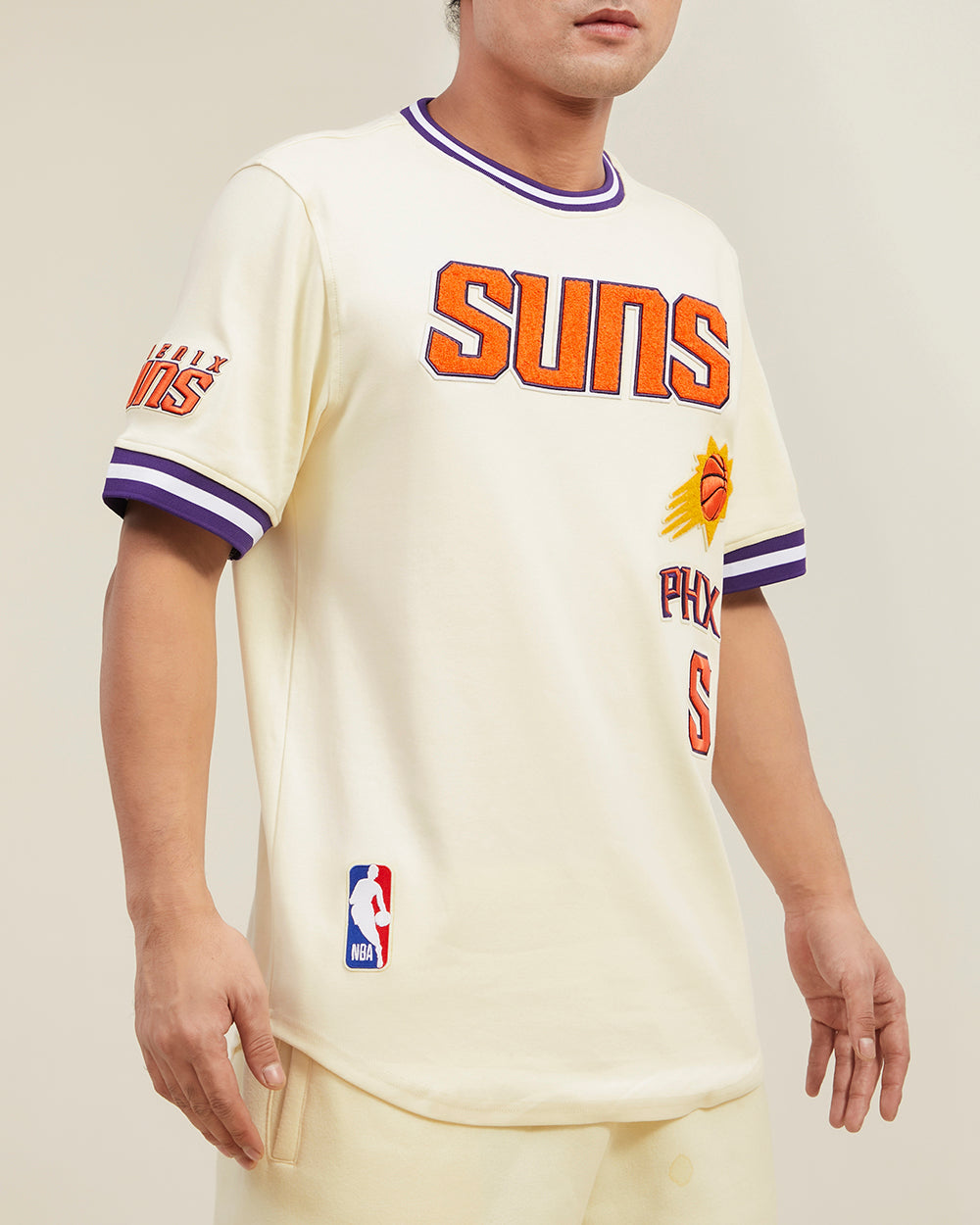 NBA PHOENIX SUNS RETRO CLASSIC MEN'S TEE (EGGSHELL/PURPLE)