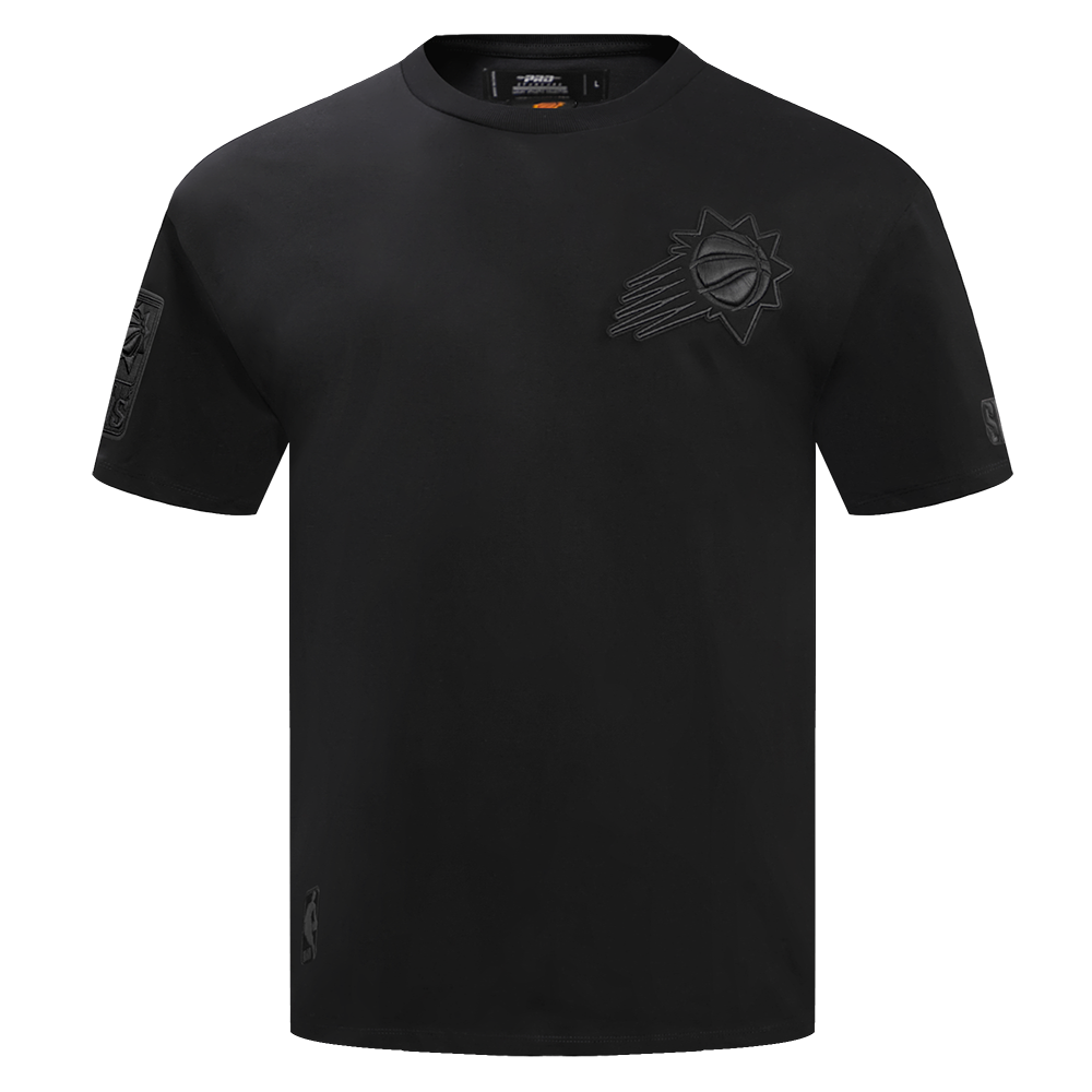 NBA PHOENIX SUNS NEUTRAL COTTON JERSEY DROP SHOULDER TEE (BLACK)