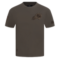 NBA PHOENIX SUNS NEUTRAL T-SHIRT À ÉPAULES TOMBANTES POUR HOMME (TAUPE FONCÉ)