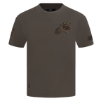 NBA PHOENIX SUNS NEUTRAL T-SHIRT À ÉPAULES TOMBANTES POUR HOMME (TAUPE FONCÉ)