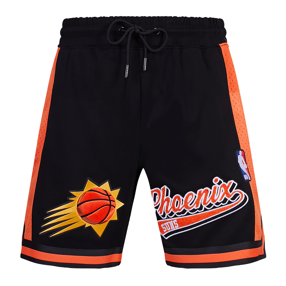 NBA PHOENIX SUNS SCRIPT TAIL MEN'S DOUBLE KNIT 2.0 SHORT (BLACK/ORANGE)