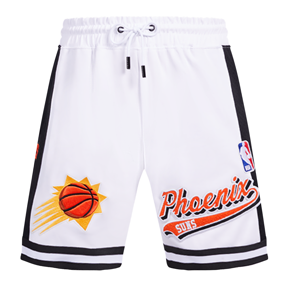 NBA PHOENIX SUNS SCRIPT TAIL MEN'S DOUBLE KNIT 2.0 SHORT (WHITE/BLACK)