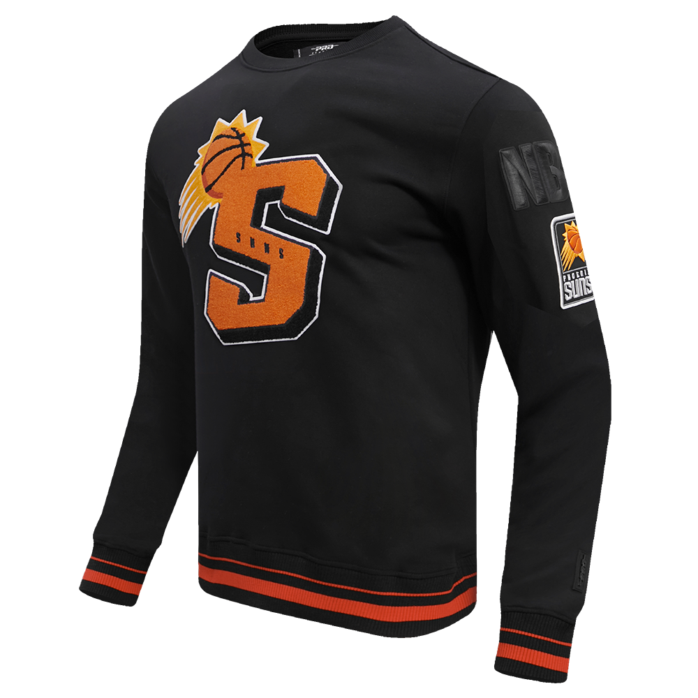 NBA PHOENIX SUNS MASHUP MEN'S RIB CREWNECK (BLACK)