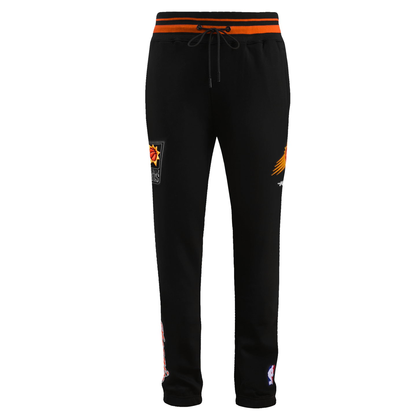 NBA PHOENIX SUNS SCRIPT TAIL MEN'S RIB FLEECE SWEATPANT (BLACK/ORANGE)