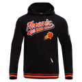 NBA PHOENIX SUNS SCRIPT TAIL CHANDAIL À CAPUCHON EN MOLLETON CÔTELÉ POUR HOMME (NOIR/ORANGE)