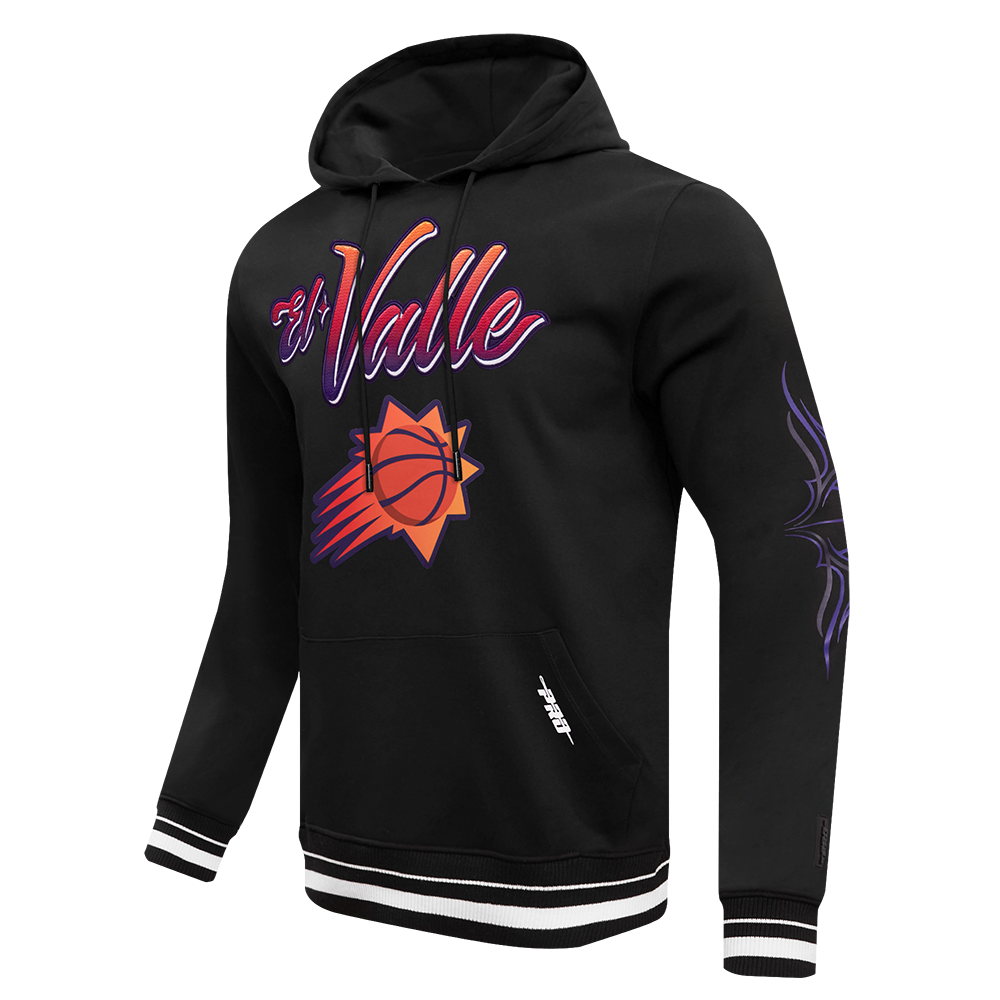 NBA PHOENIX SUNS CHEST EL. VALLE MEN'S RIB PO HOODIE (BLACK)