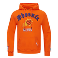 NBA PHOENIX SUNS OLD ENGLISH CHANDAIL À CAPUCHON POUR HOMME (ORANGE)