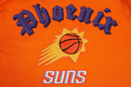 NBA PHOENIX SUNS OLD ENGLISH CHANDAIL À CAPUCHON POUR HOMME (ORANGE)