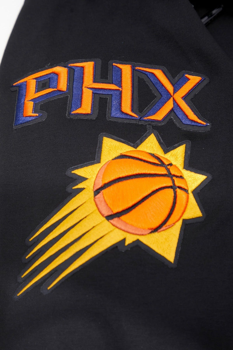 NBA PHOENIX SUNS CLASSIC CHENILLE MEN'S PULLOVER HOODIE (BLACK)