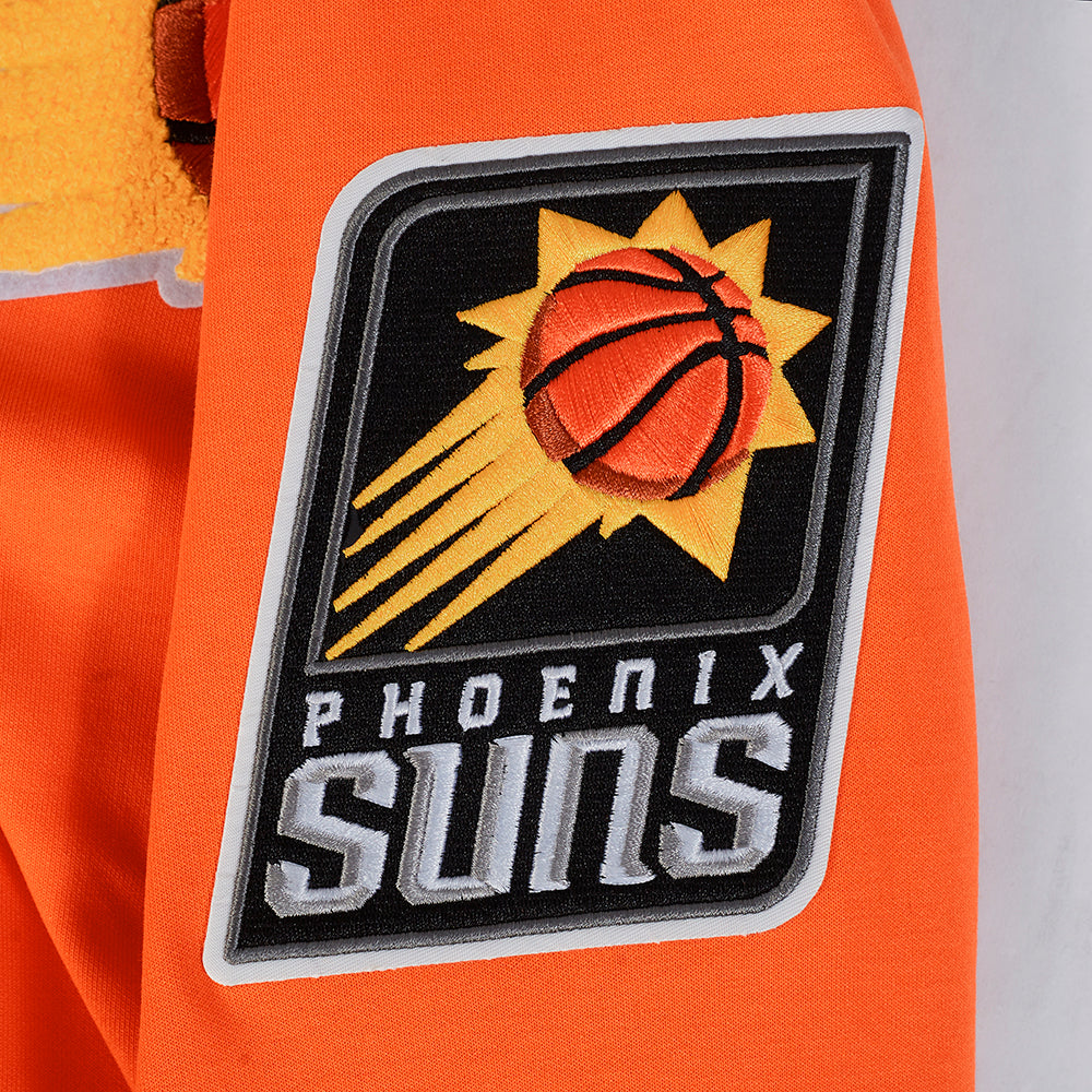 NBA PHOENIX SUNS CLASSIC CHENILLE MEN'S PULLOVER HOODIE (ORANGE)