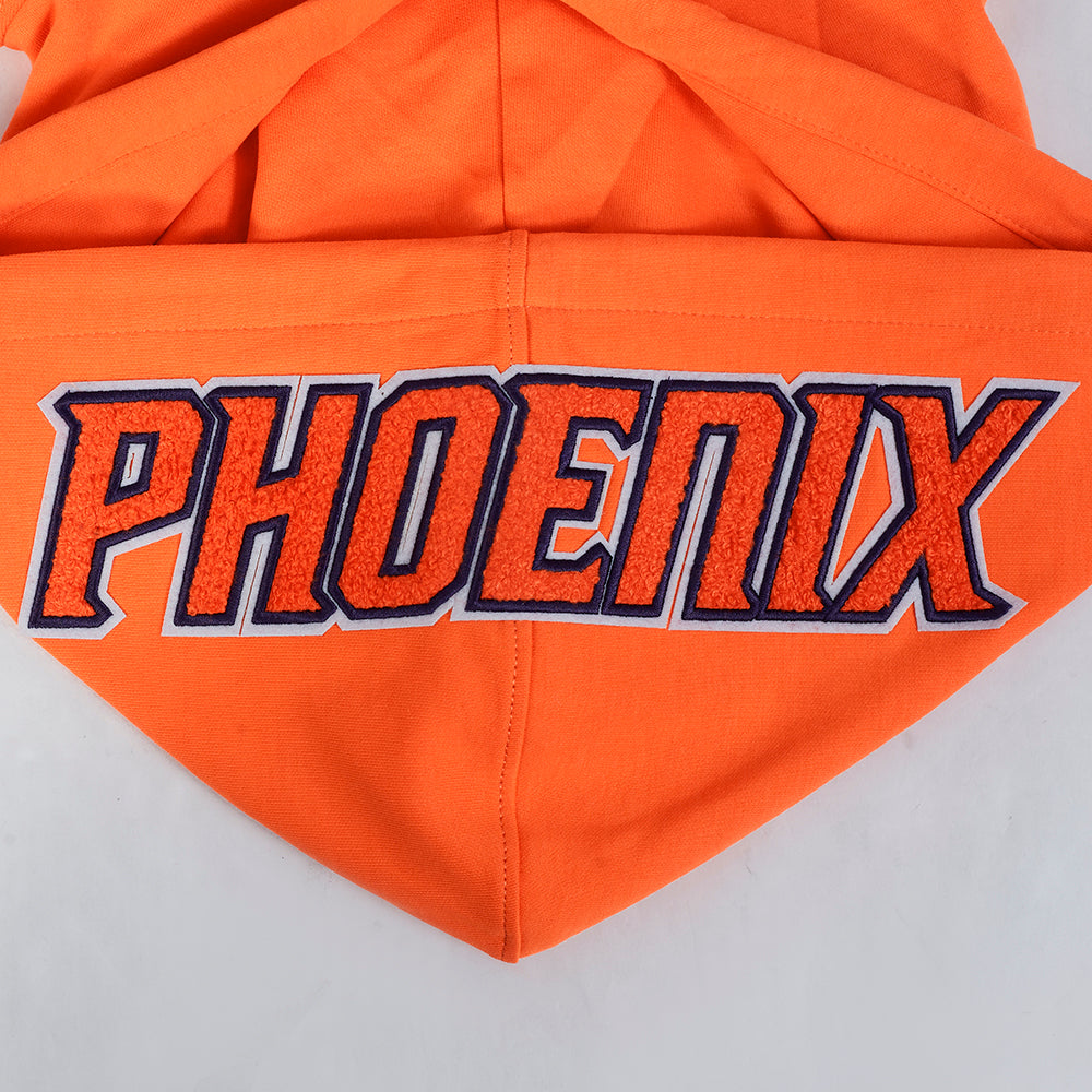 NBA PHOENIX SUNS CLASSIC CHENILLE MEN'S PULLOVER HOODIE (ORANGE)