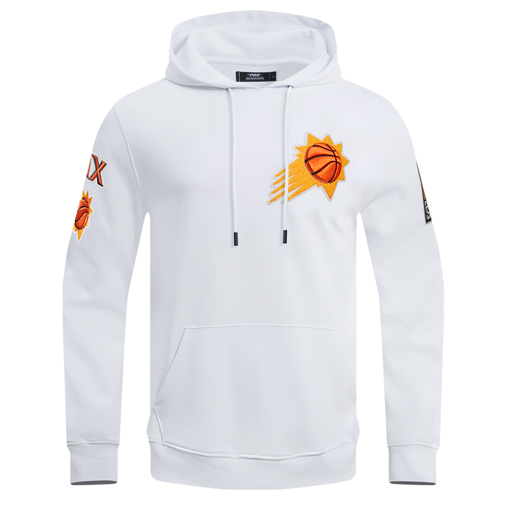 NBA PHOENIX SUNS CLASSIC CHENILLE MEN'S PULLOVER HOODIE (WHITE)