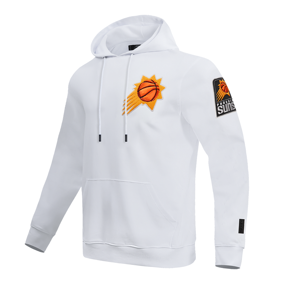 NBA PHOENIX SUNS CLASSIC CHENILLE MEN'S PULLOVER HOODIE (WHITE)