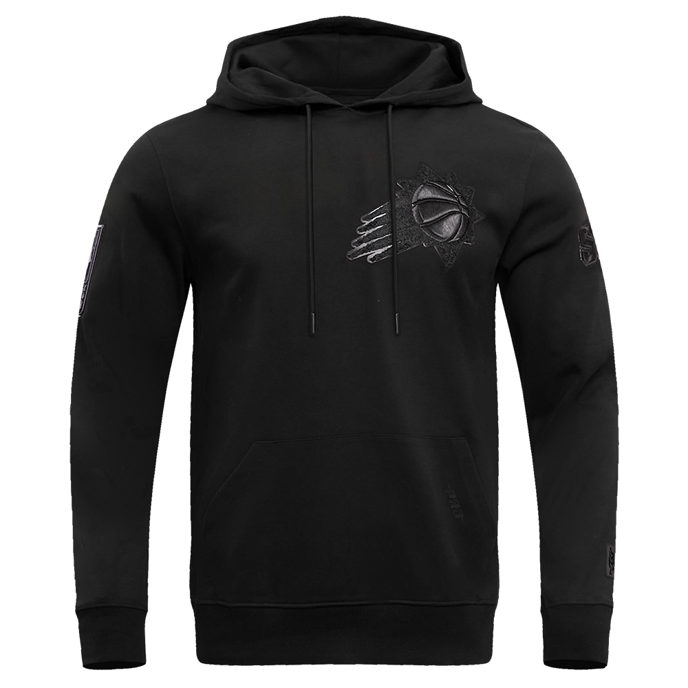 NBA PHOENIX SUNS TRIPLE BLACK LOGO MEN'S PULLOVER HOODIE (TRIPLE BLACK)