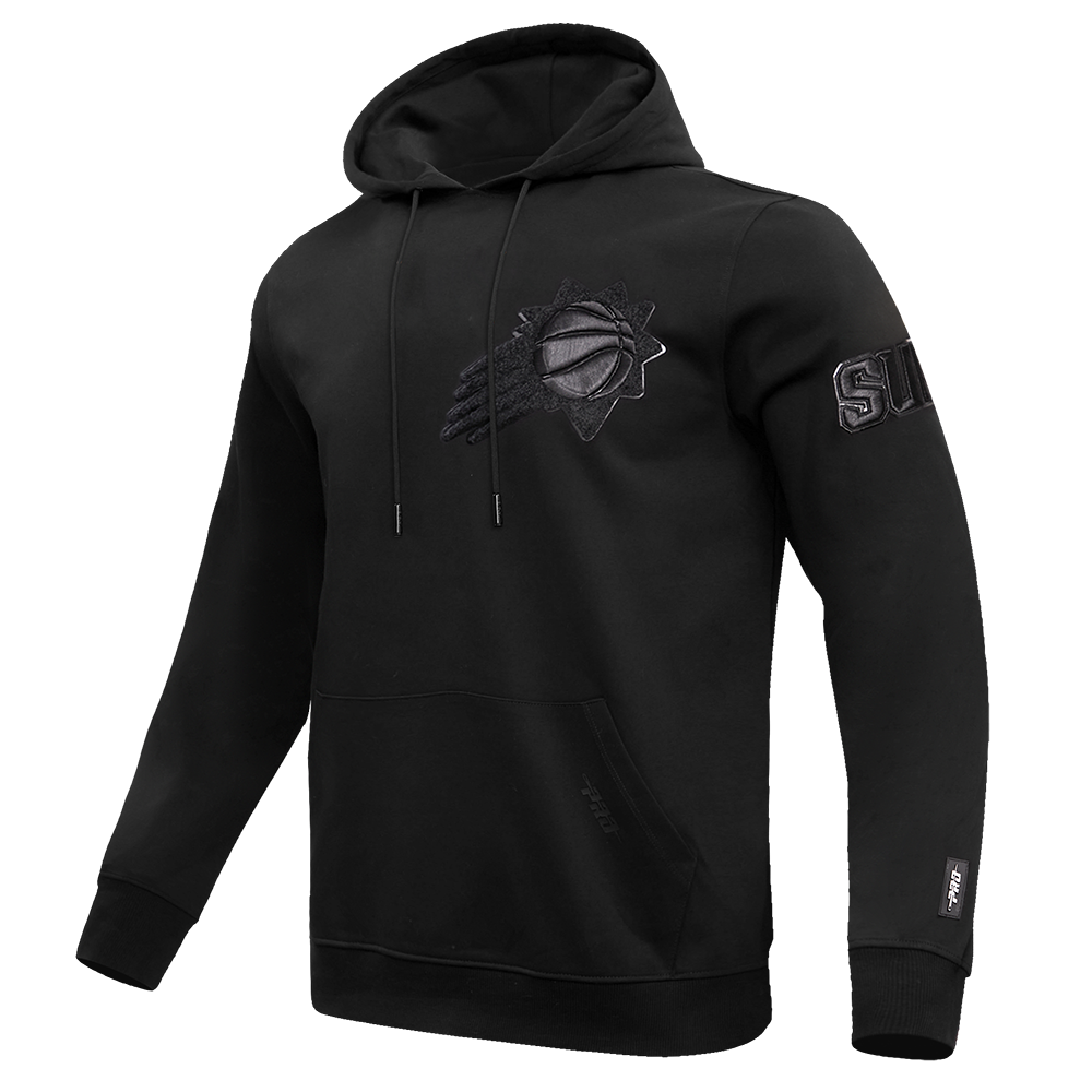 NBA PHOENIX SUNS TRIPLE BLACK LOGO MEN'S PULLOVER HOODIE (TRIPLE BLACK)