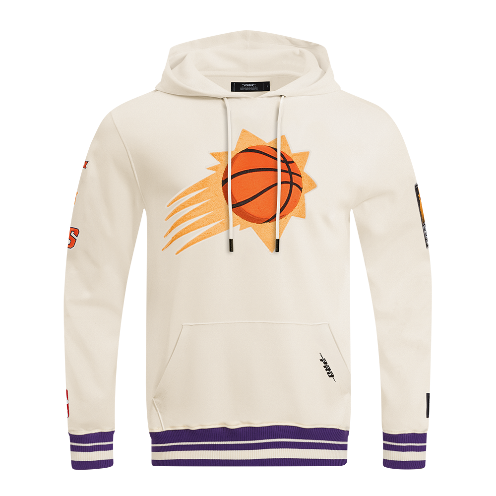 NBA PHOENIX SUNS RETRO CLASSIC MEN'S PO HOODIE (EGGSHELL/PURPLE)