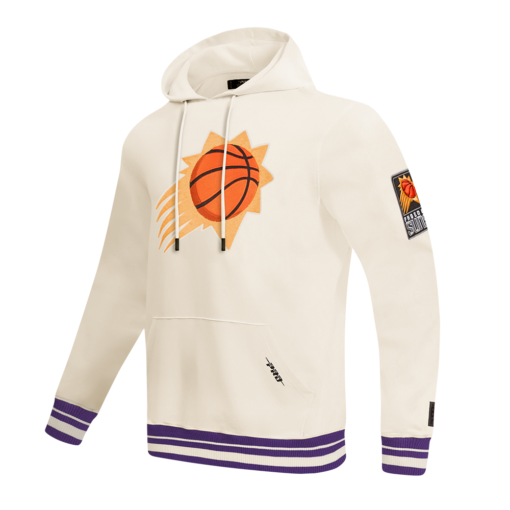 NBA PHOENIX SUNS RETRO CLASSIC MEN'S PO HOODIE (EGGSHELL/PURPLE)