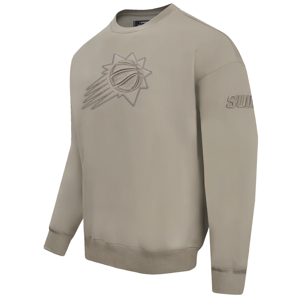NBA PHOENIX SUNS NEUTRAL DROP SHOULDER FLEECE CREWNECK (TAUPE)