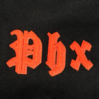 NBA PHOENIX SUNS OLD ENGLISH MEN'S RIB WOOL VARSITY JACKET (BLACK/ORANGE)