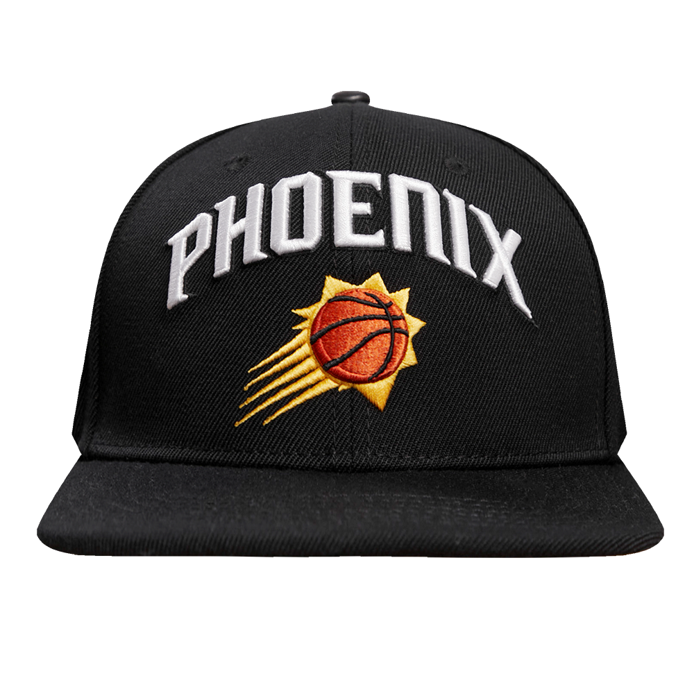 NBA PHOENIX SUNS STACKED LOGO WOOL UNISEX SNAPBACK HAT (BLACK)