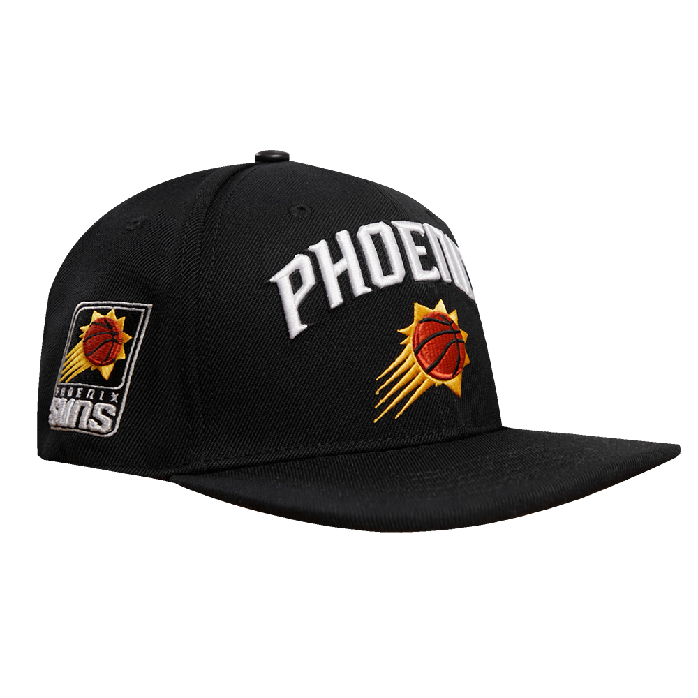 NBA PHOENIX SUNS STACKED LOGO WOOL UNISEX SNAPBACK HAT (BLACK)