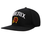 NBA PHOENIX SUNS STACKED LOGO WOOL UNISEX SNAPBACK HAT (BLACK)