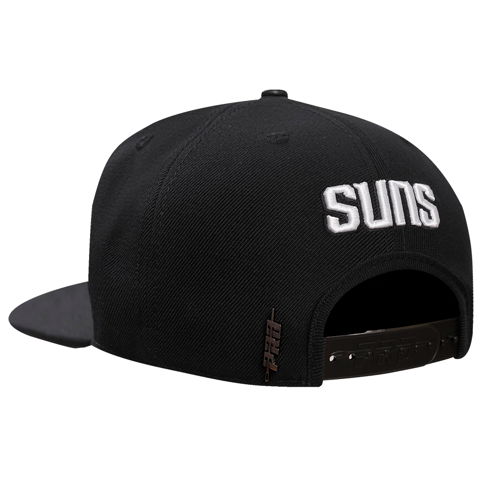 NBA PHOENIX SUNS STACKED LOGO WOOL UNISEX SNAPBACK HAT (BLACK)