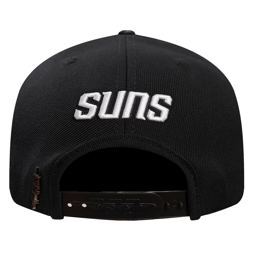 NBA PHOENIX SUNS STACKED LOGO WOOL UNISEX SNAPBACK HAT (BLACK)