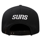 NBA PHOENIX SUNS STACKED LOGO WOOL UNISEX SNAPBACK HAT (BLACK)
