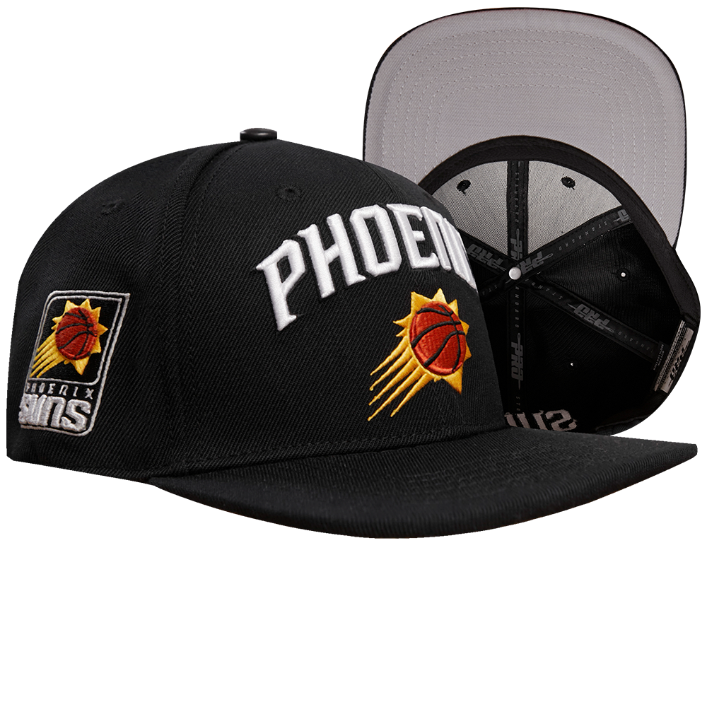 NBA PHOENIX SUNS STACKED LOGO WOOL UNISEX SNAPBACK HAT (BLACK)