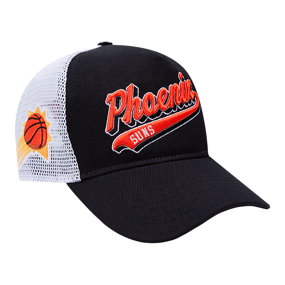 NBA PHOENIX SUNS SCRIPT TAIL TRUCKER HAT (BLACK)