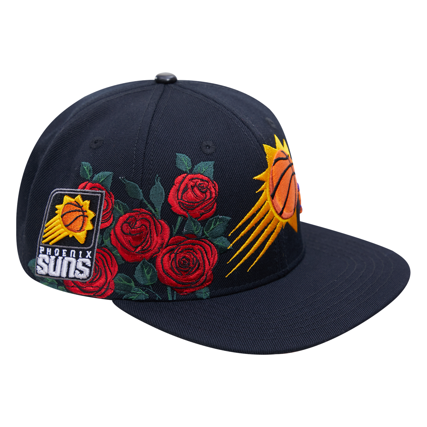 NBA PHOENIX SUNS ROSES UNISEX SNAPBACK HAT (BLACK)