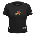 NBA PHOENIX SUNS GAME DAY CLASSICS T-SHIRT BABY DOLL EN JERSEY SIMPLE POUR FEMME (NOIR)