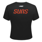 NBA PHOENIX SUNS GAME DAY CLASSICS T-SHIRT BABY DOLL EN JERSEY SIMPLE POUR FEMME (NOIR)