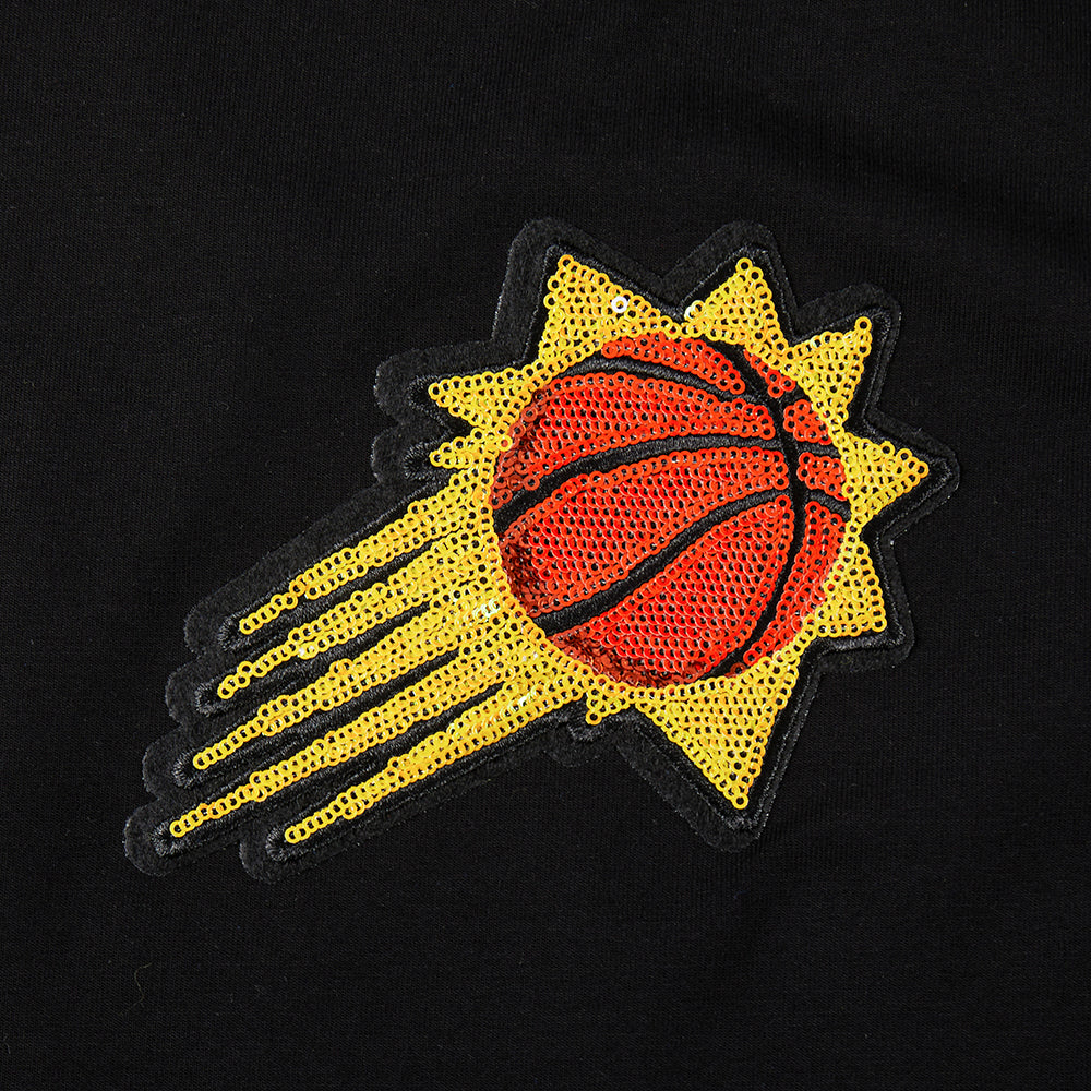 NBA PHOENIX SUNS GAME DAY CLASSICS T-SHIRT BABY DOLL EN JERSEY SIMPLE POUR FEMME (NOIR)