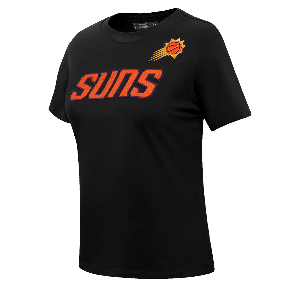 NBA PHOENIX SUNS CLASSIC SHORT SLEEVE WOMEN'S SINGLE JERSEY SLIM FIT TEE (BLACK)