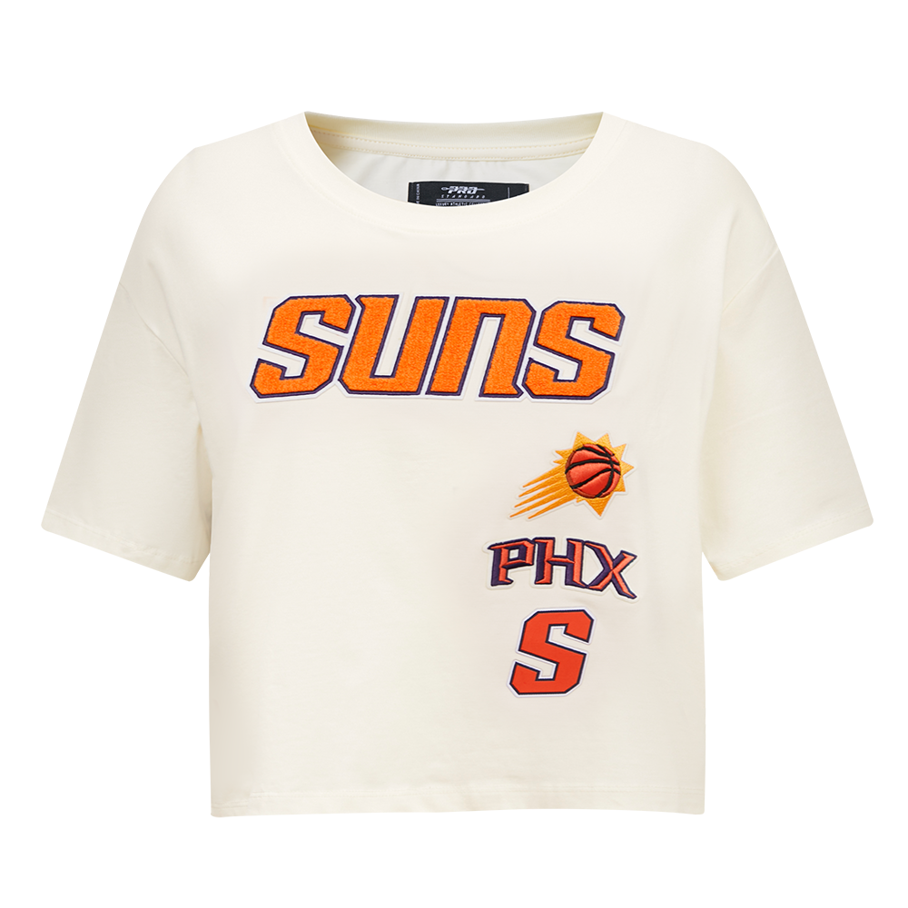 NBA PHOENIX SUNS RETRO CLASSIC T-SHIRT À COUPE CARRÉE POUR FEMME (COQUILLE D'ŒUF)