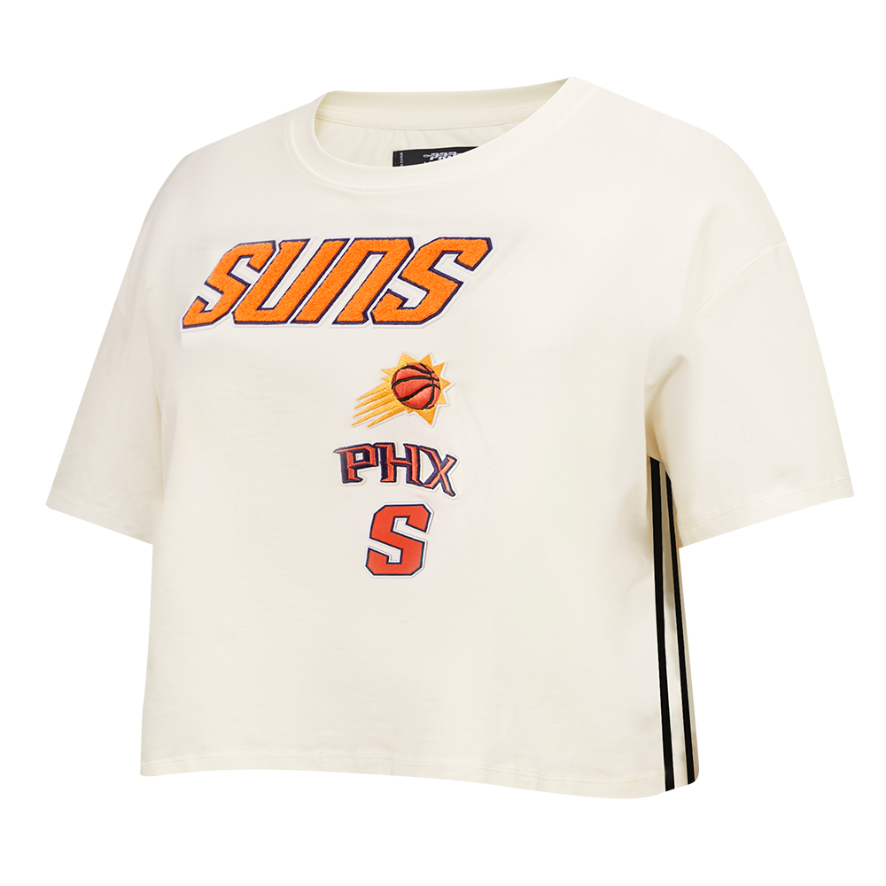 NBA PHOENIX SUNS RETRO CLASSIC T-SHIRT À COUPE CARRÉE POUR FEMME (COQUILLE D'ŒUF)