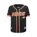 NBA PHOENIX SUNS CLASSIC CHEMISE BOUTONNÉE EN FILET POUR GARÇON JUNIOR (NOIR/ORANGE)